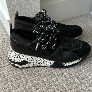 Black and White Speckled Sneakers